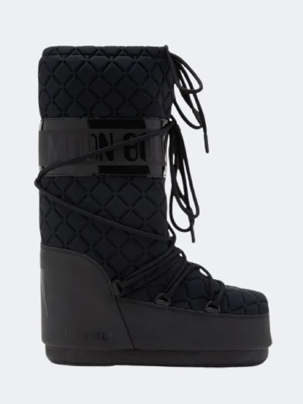 Moon Boot Icon Women Skiing After Ski Quilt Black