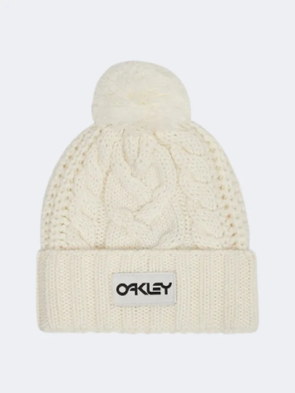 Oakley Harper Pom Women Lifestyle Beanie Arctic White/Black