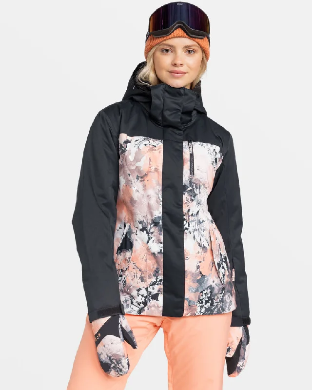 Roxy Jetty Block Snow Jacket - Peach Pink Dreamy Picture