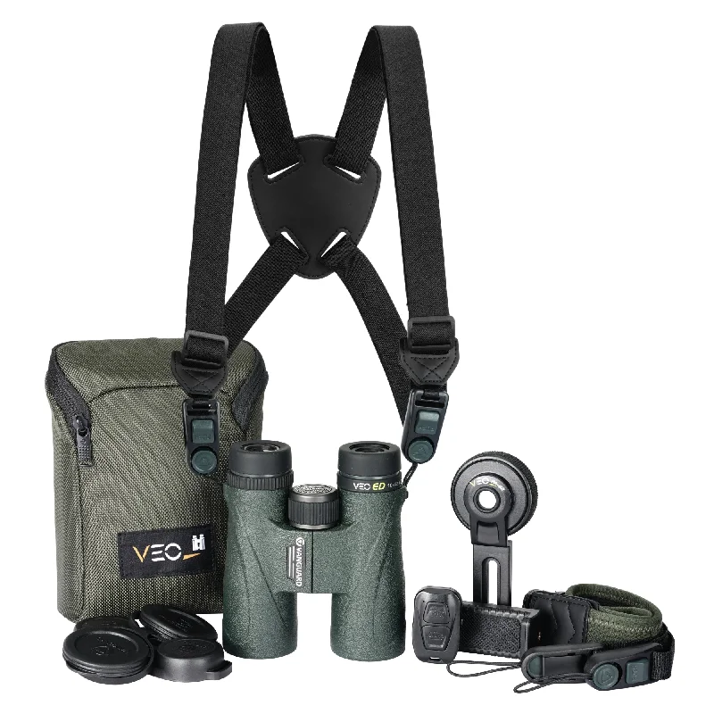 VEO ED 10x42 Carbon Composite Binoculars Bundle