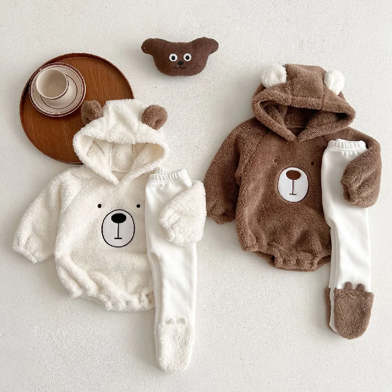 Hooded Bear Romper and Pants