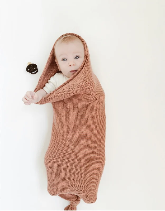 Soft Baby Cocoon - Merino Wool - Brick