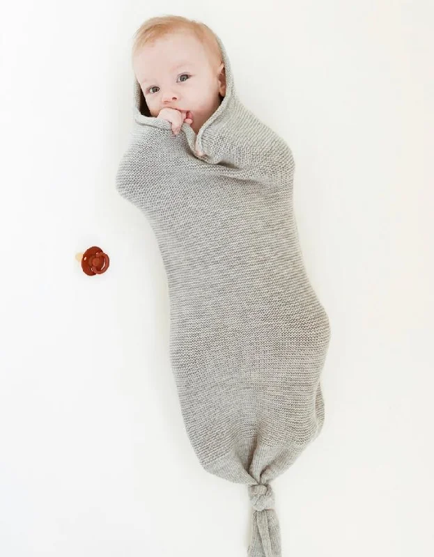 Soft Baby Cocoon - Merino Wool - Grey Melange