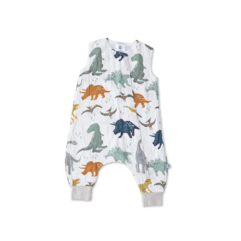 Little Unicorn - Cotton Muslin Sleep Romper - Dino Friends