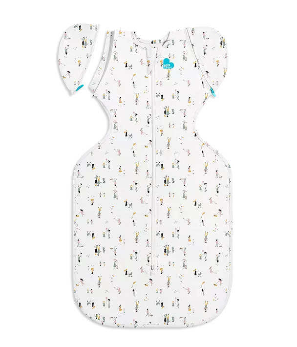 Love To Dream Swaddle Up™ Original 1.0 TOG Transition Bag - Community Print White