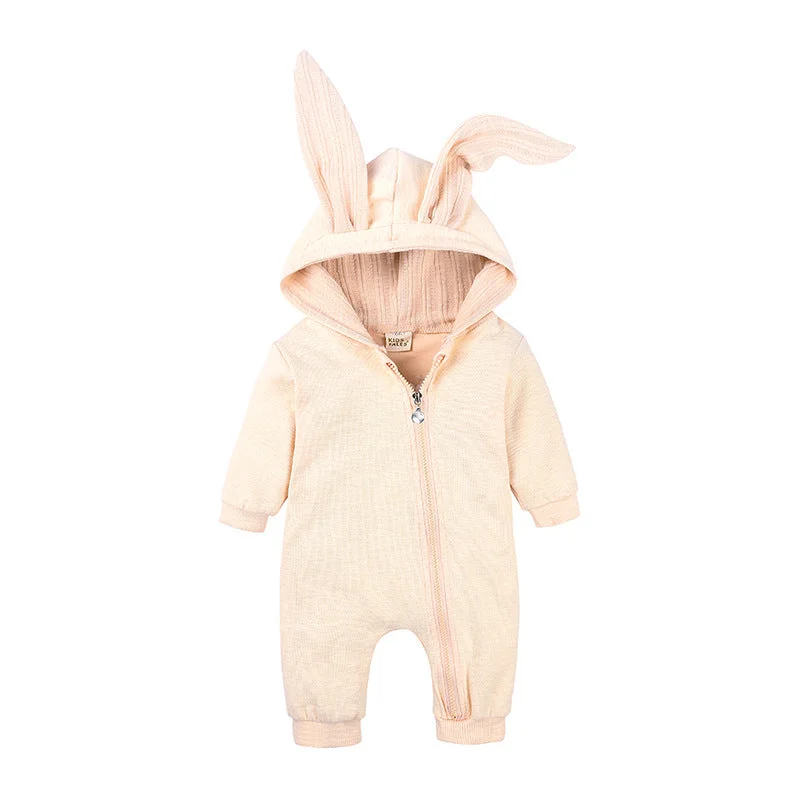 Onesie with Rabbit Ears - Cream