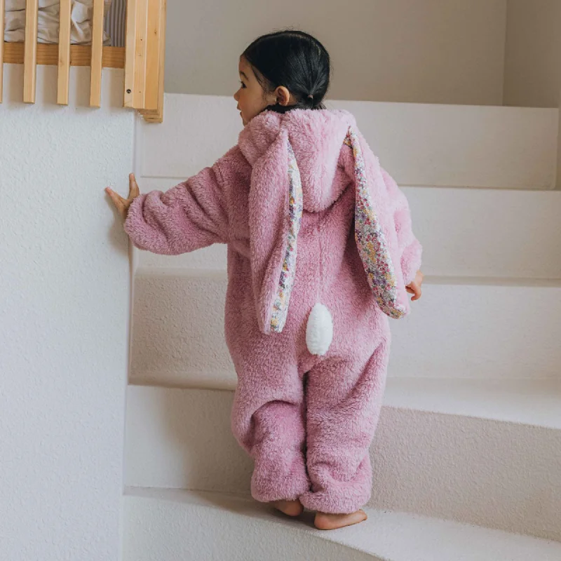 Onesie with Rabbit Ears - Pink