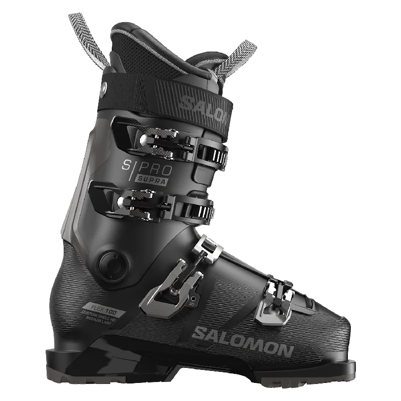 Salomon Men's S/Pro Supra 100 Ski Boot 2025 Black/Dark Grey Metallic