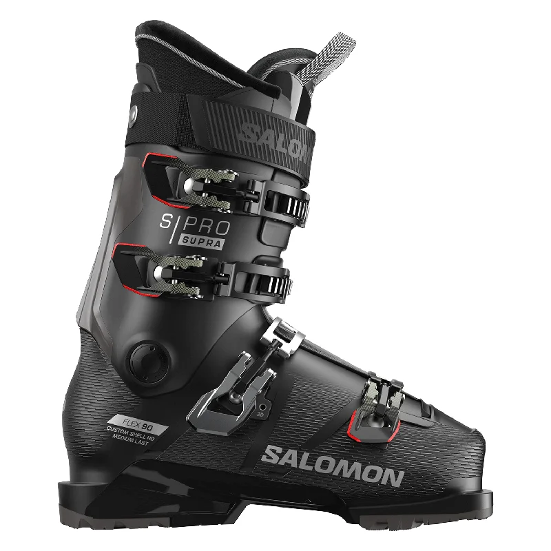 Salomon Men's S/Pro Supra 90 GW Ski Boot 2025 Black/Silver Met/Oil Green