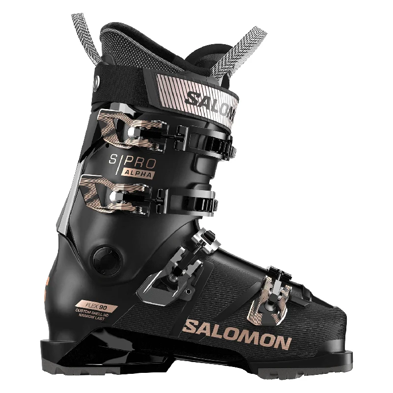 Salomon Women's S/Pro Alpha 90 GW Ski Boot 2025 Black/Rose Gold Metallic