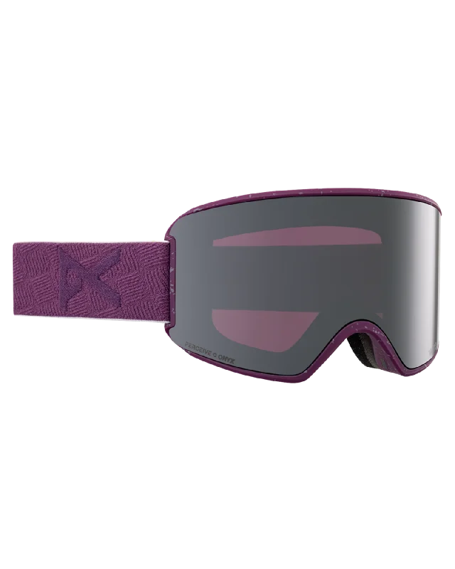 Anon WM3 Low Bridge Fit Snow Goggles + Bonus Lens + MFI - Grape / Perceive Sunny Onyx